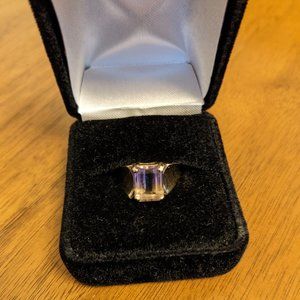 Natural Ametrine - Amethyst Citrine - 10K Gold Ring size 6